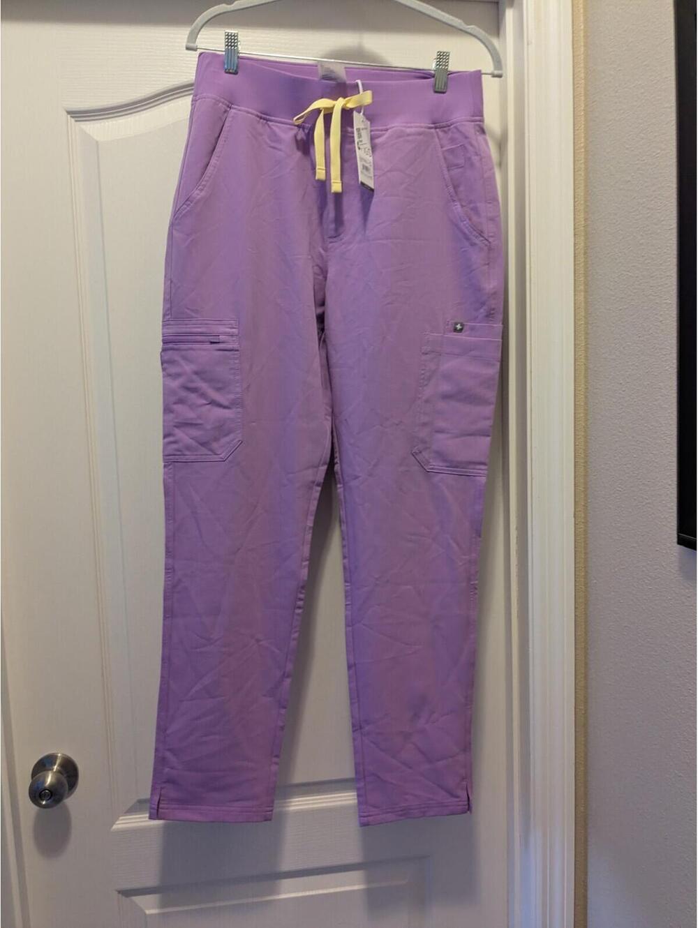 NWT FIGS Women's Purple Lavender Lilac Yola Straight Leg Scrub Pants Sz M